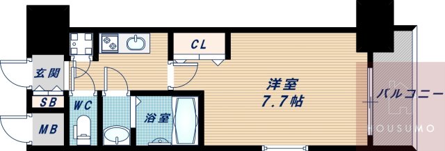 アドバンス江坂ラシュレの間取り