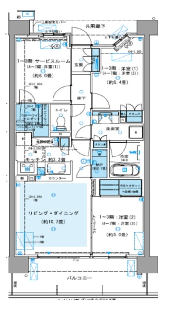 パークホームズ志木コンフォートテラスの間取り