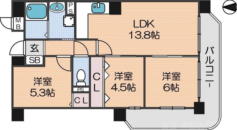 【クリアクレセント住之江の間取り】