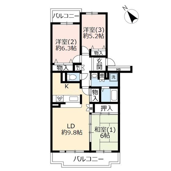 URアーバンみらい東大宮西一番街の間取り写真