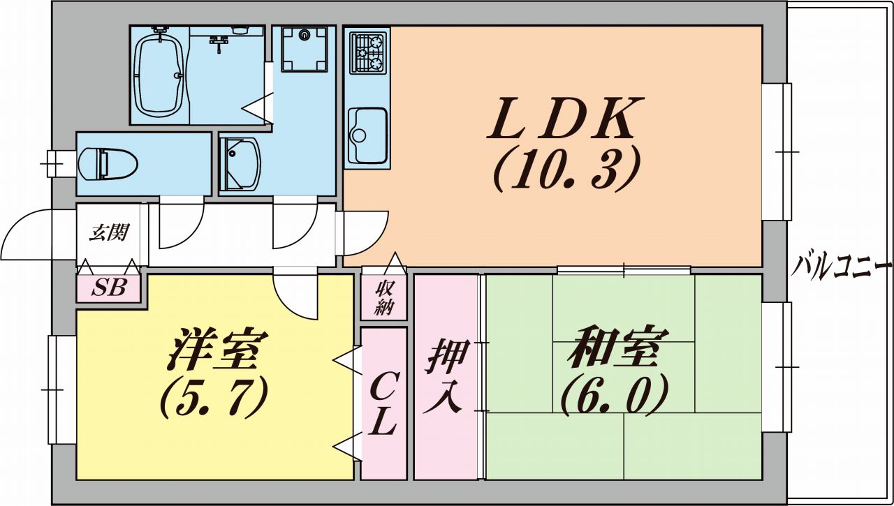 オークハイツの間取り写真