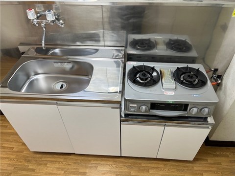 キッチン　二口コンロ完備のキッチン