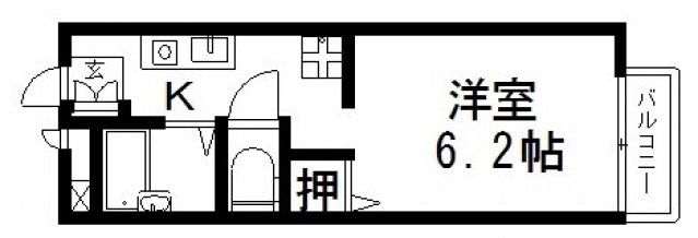 近鉄奈良線 瓢箪山駅 徒歩5分 2階建 築28年の間取り写真