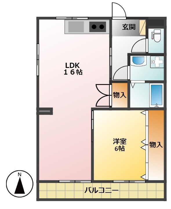 アンジュール花堂南の間取り