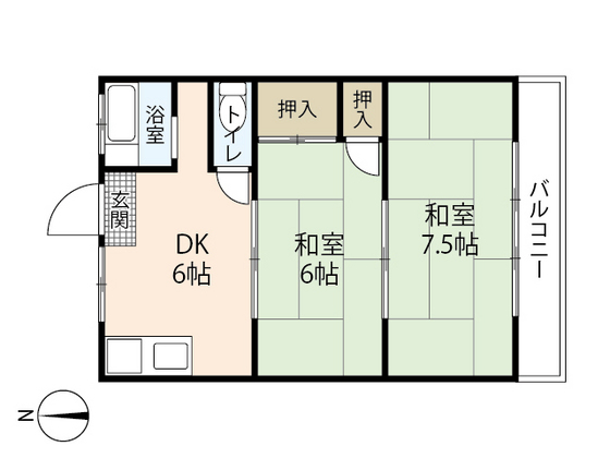 七福荘の間取り