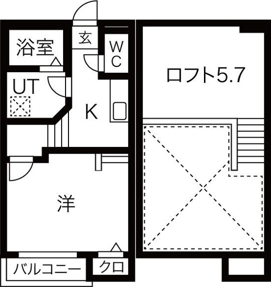 名古屋市西区新福寺町のアパートの間取り