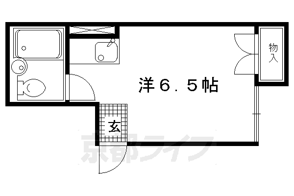 京都市北区北野下白梅町のマンションの間取り