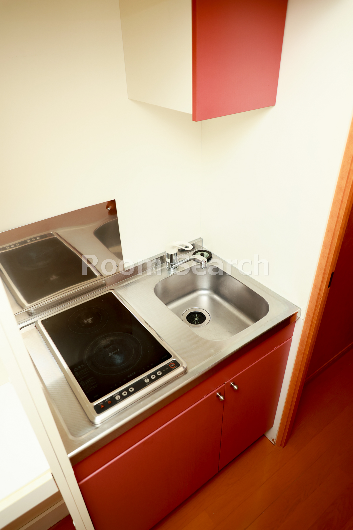 キッチン　2口コンロ、キッチン収納