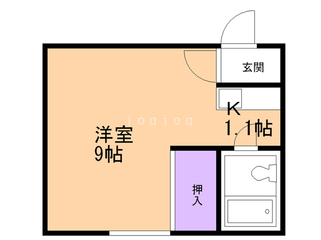 札幌市北区北十六条西のマンションの間取り