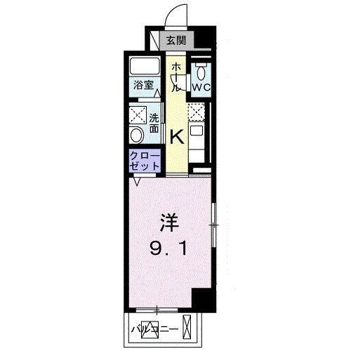 愛知県名古屋市天白区平針３（マンション）の賃貸物件の間取り