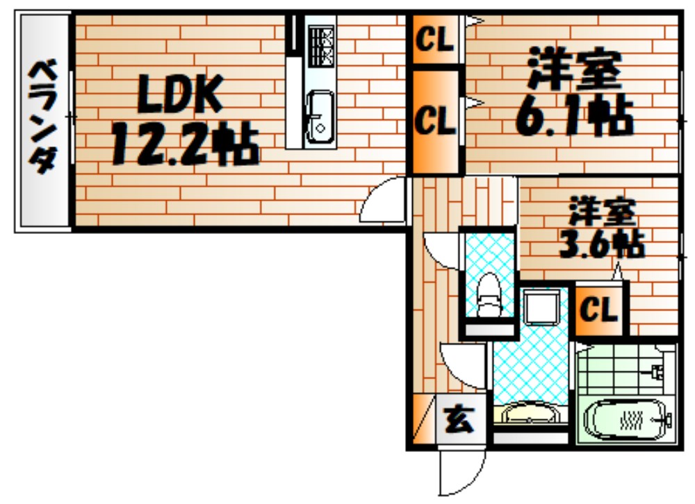 アザレア熊本の間取り