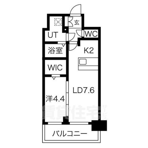 名古屋市西区那古野のマンションの間取り