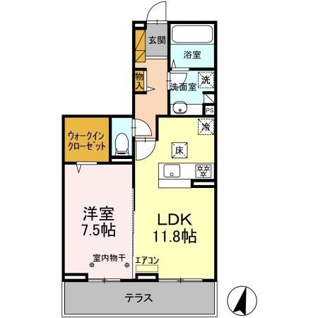 流山市市野谷のマンションの間取り