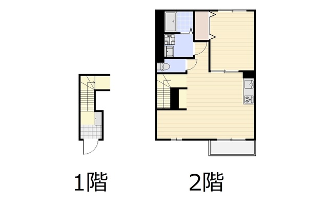 【高松市新田町のアパートの間取り】