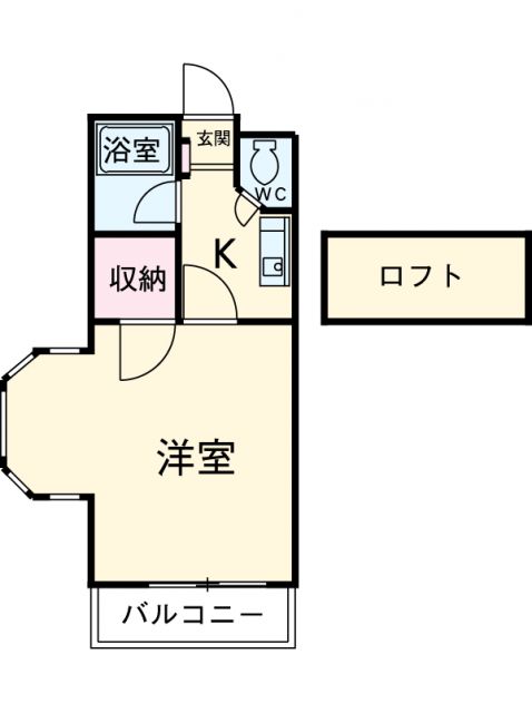 豊橋市下地町のアパートの間取り