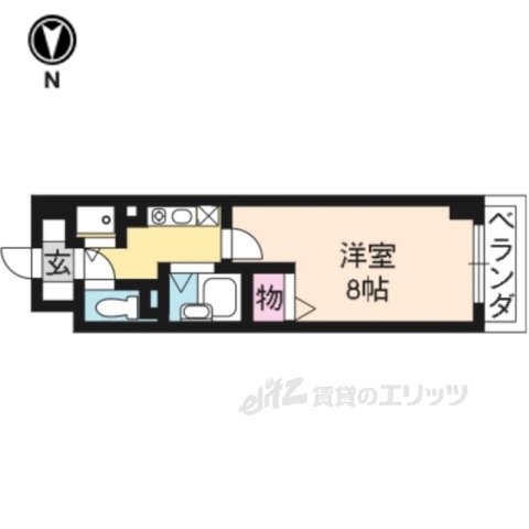 【京都市伏見区竹田段川原町のマンションの間取り】