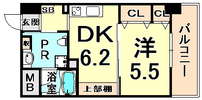 尼崎市塚口町のマンションの間取り