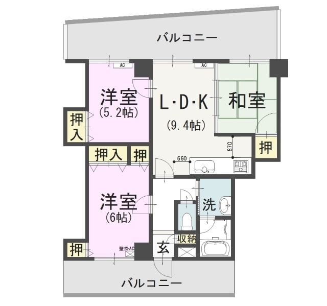 【信開ドムス掛尾の間取り】