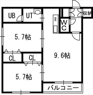 ソレイユ宮の沢の間取り