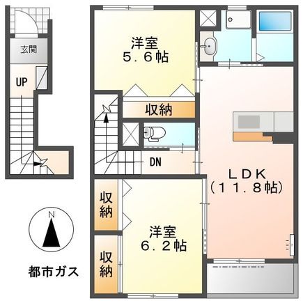 ユニヴァリィ フナキの間取り