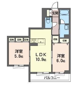 さいたま市緑区美園のマンションの間取り