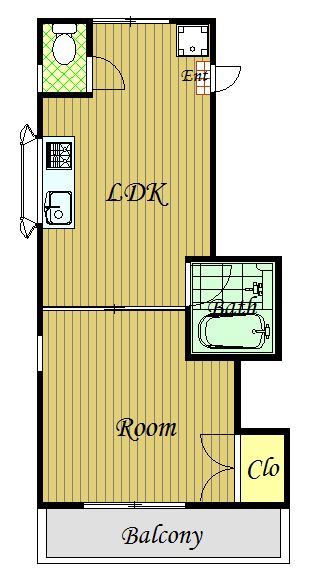 横浜市鶴見区向井町のマンションの間取り