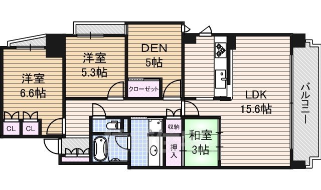 レジディア徳川の間取り