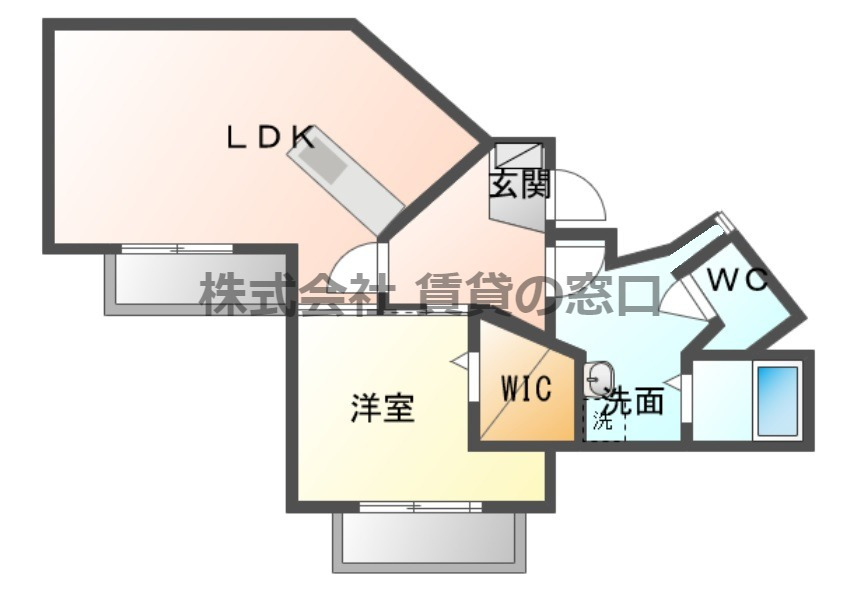 名古屋市緑区大高町のマンションの間取り