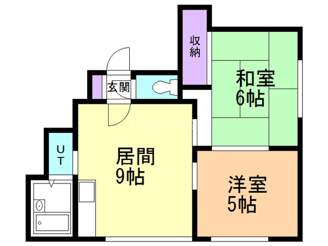 札幌市西区八軒十条西のアパートの間取り