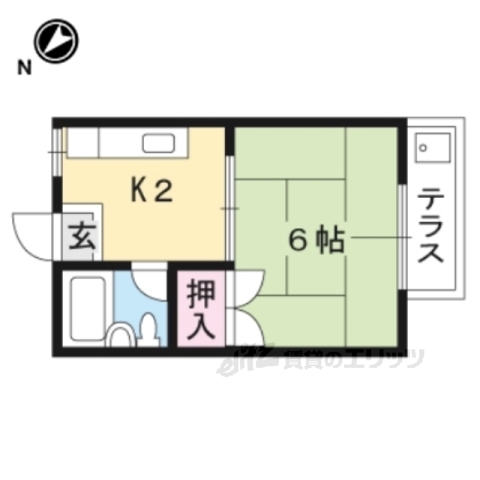 湖南市若竹町のアパートの間取り