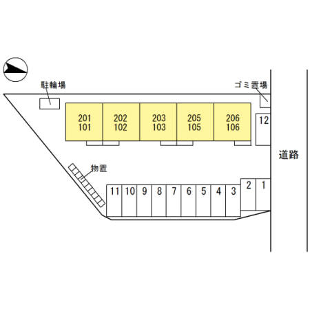 【砺波市春日町のアパートのその他】