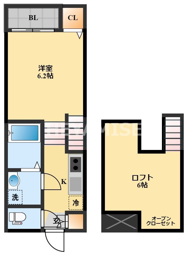 modern palazzo西栄田SunnyHillの間取り