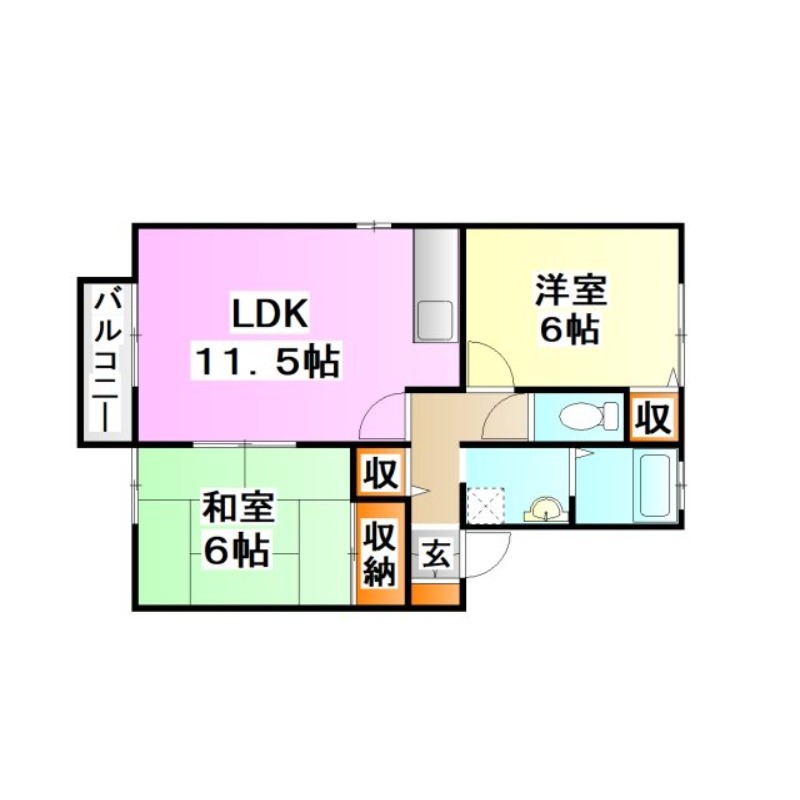 ポートナガノの間取り