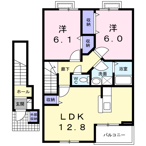 ピュアパレスII　DKの間取り