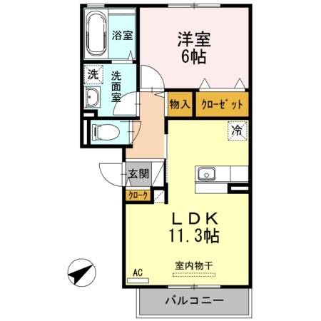 セジュール宮城野の間取り