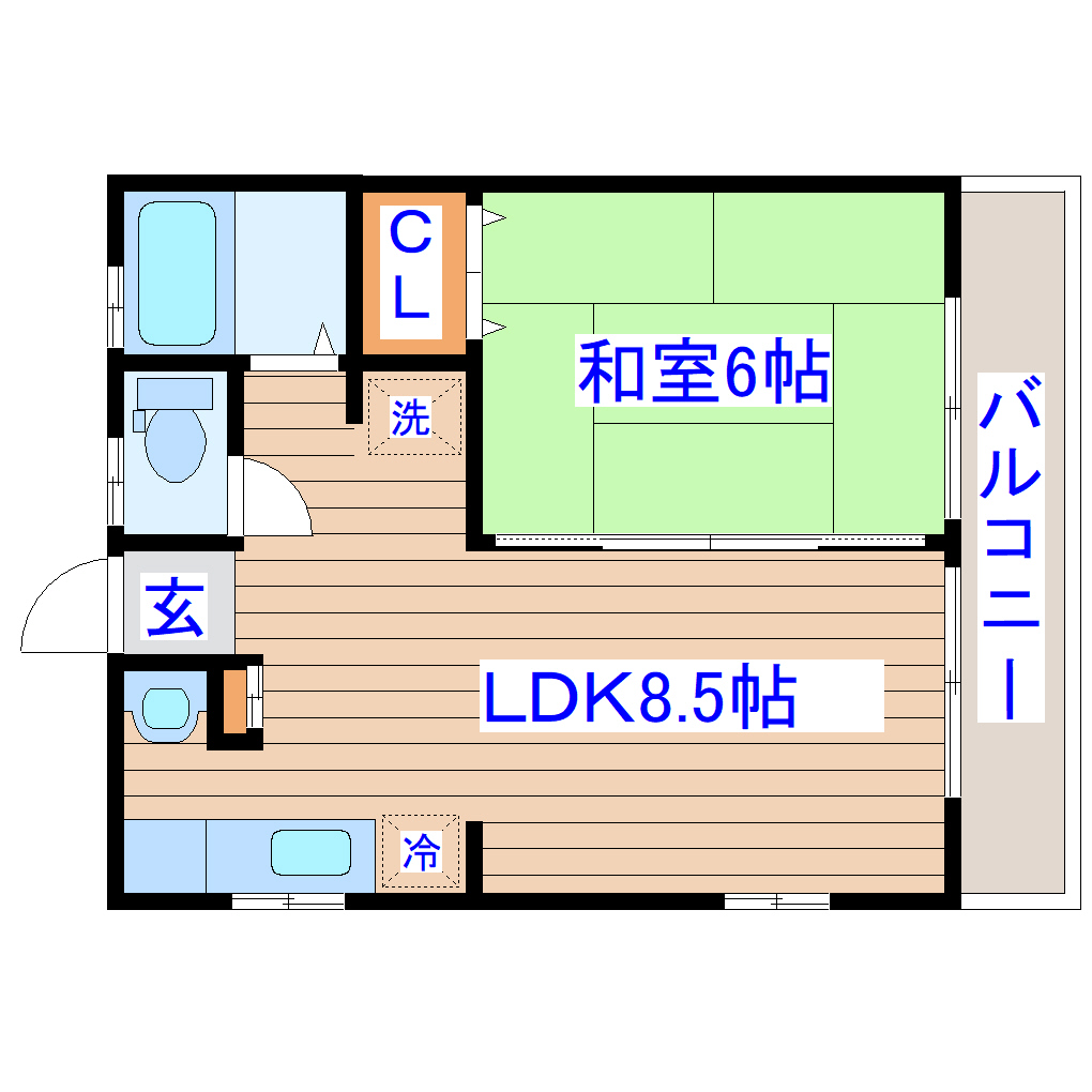 【上アパートの間取り】