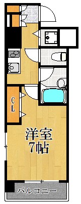 横浜市鶴見区鶴見中央のマンションの間取り