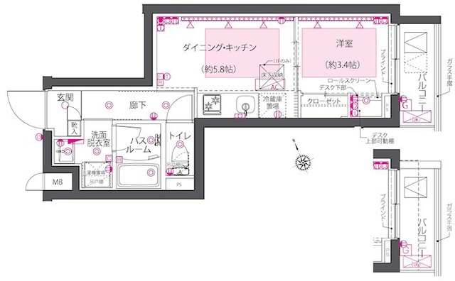 ズーム西早稲田の間取り