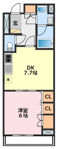 柏市若柴のマンションの間取り