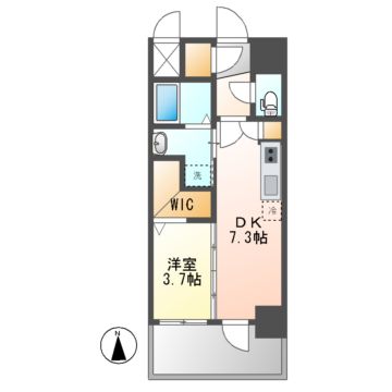 エステムコート名古屋　ＴＷＩＮ　ＥＡＳＴの間取り