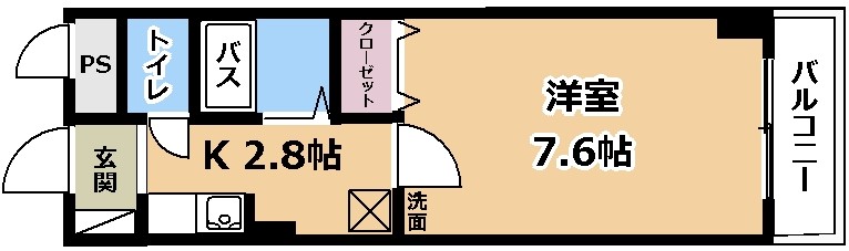 草津市西矢倉のマンションの間取り