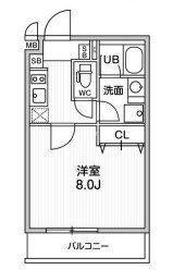 品川区北品川のマンションの間取り