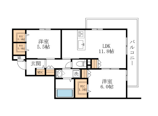 （仮称）北越谷4丁目メゾンの間取り