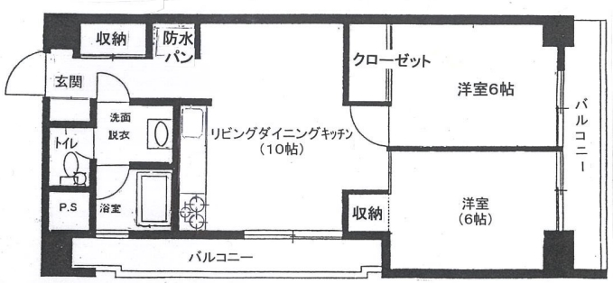 板橋区本町のマンションの間取り