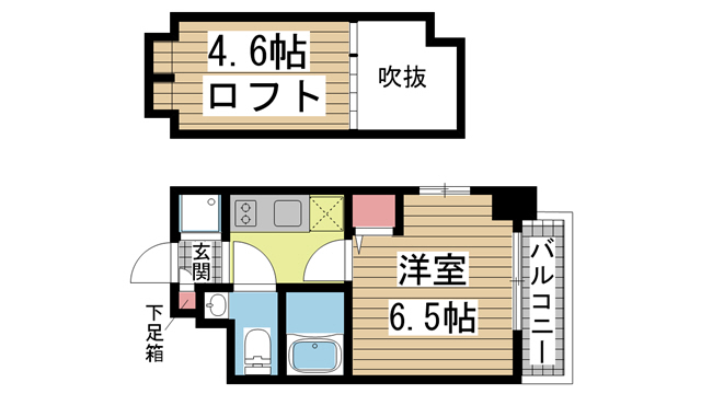 エステムコート神戸県庁前IVグランディオの間取り