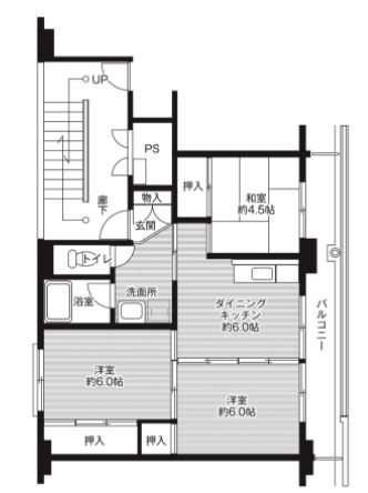 ビレッジハウス櫛形1号棟の間取り