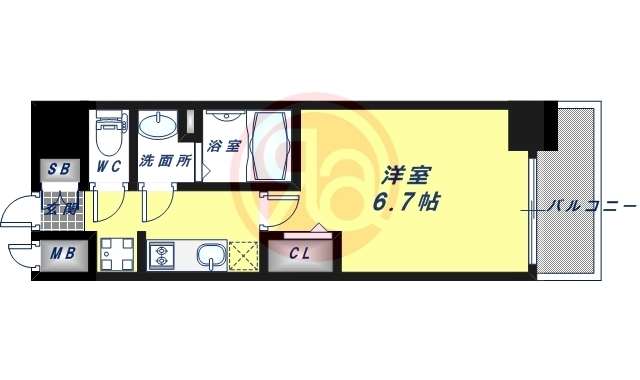 プレサンス上町台筆ヶ崎NORTHの間取り