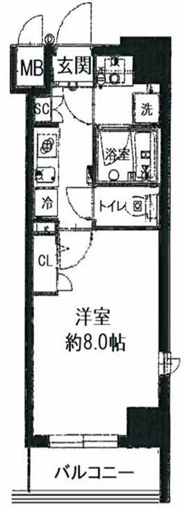 都営大江戸線 森下駅 徒歩3分 7階建 築17年の間取り写真