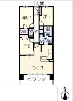 プレサンスロジェ岐阜金公園の間取り写真