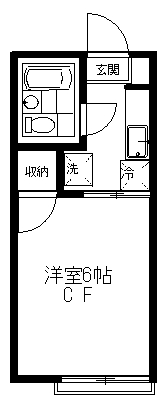 杉並区和泉のアパートの間取り